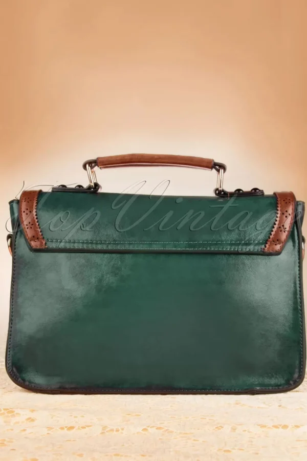 Antieke Handtas In Groen-Banned Retro Best Sale