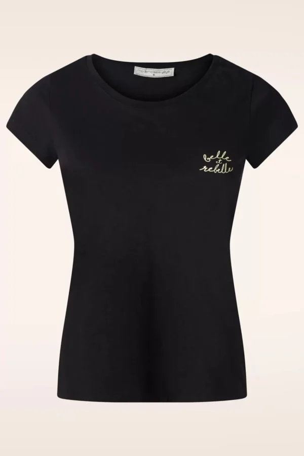 Belle Et Rebelle T-Shirt In Zwart-Mademoiselle Yu00e9Yu00e9 Best