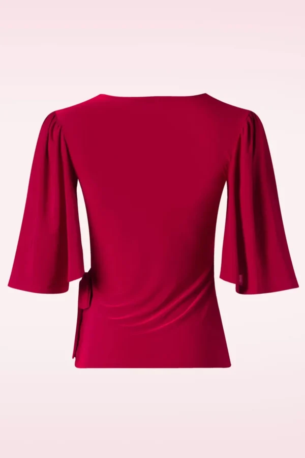 Belle Slinky Top In Rood-Vintage Chic for Topvintage Fashion