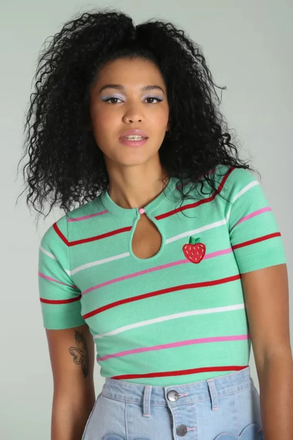 Berry Cute Top In Mint-Bunny Outlet