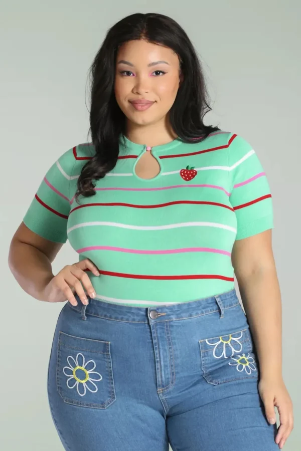 Berry Cute Top In Mint-Bunny Outlet