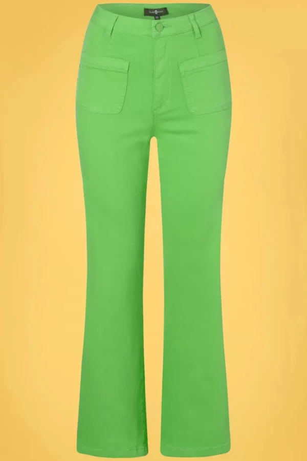 Betsy Bell Bottom Broek In Groen-Surkana Discount