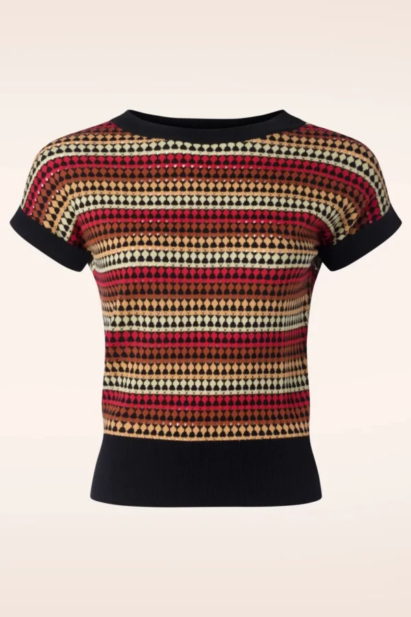 Boatneck Boyd Top In Zwart-King Louie Hot