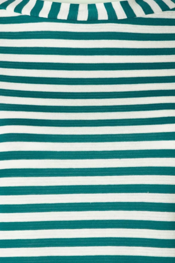 Boatneck Top Chopito Stripe In Ponderosa Groen-King Louie Clearance