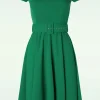 Bonnie Swing Jurk In Smaragdgroen-Vintage Chic for Topvintage Store