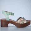 Bora Flower Platform Sandals In Ijsblauw-Nemonic Cheap