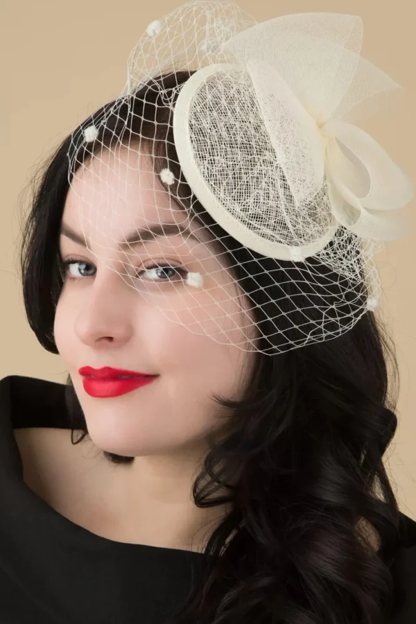 Bree Fascinator In Creme-Banned Retro Cheap