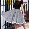 Brigitte Gingham Swing Jurk In Zwart En Wit-Glamour Bunny Online