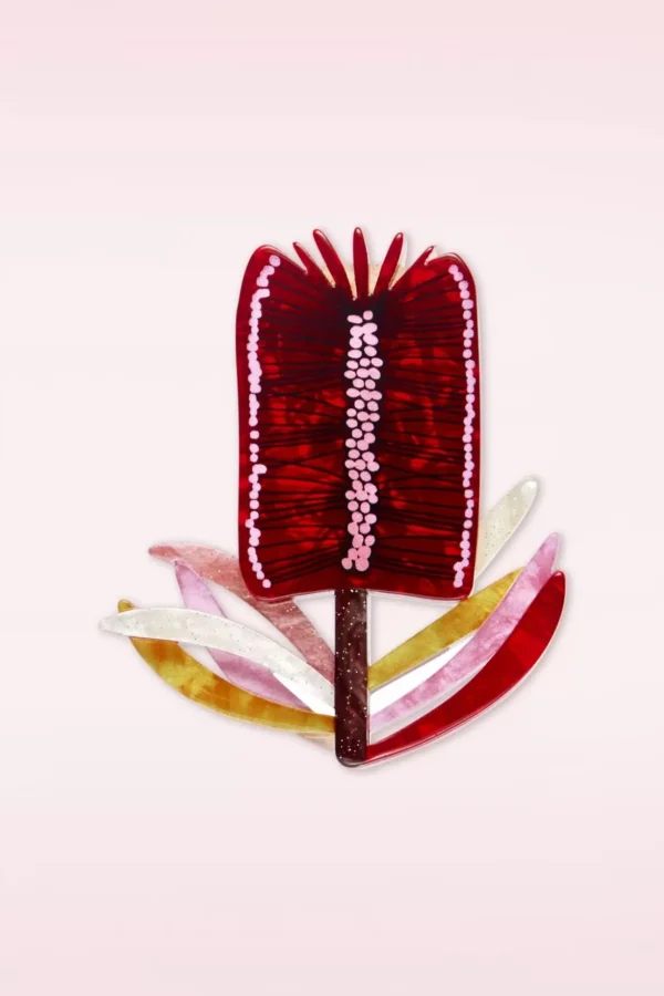 Burgundy Brush Broche-Erstwilder Outlet