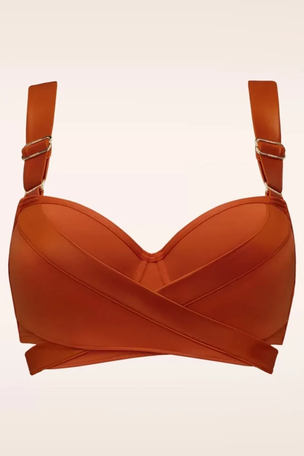 Cache Coeur Push Up Bikini Top In Roest Oranje-Marlies Dekkers Flash Sale