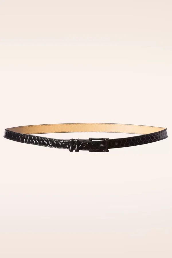 Cecile Riem In Krokodil Zwart-Banned Retro Discount