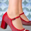 Charol Lederen Mary Jane Pumps In Rood-Nemonic Cheap