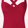 Cindy Cross Back Top In Rood-Vixen Fashion