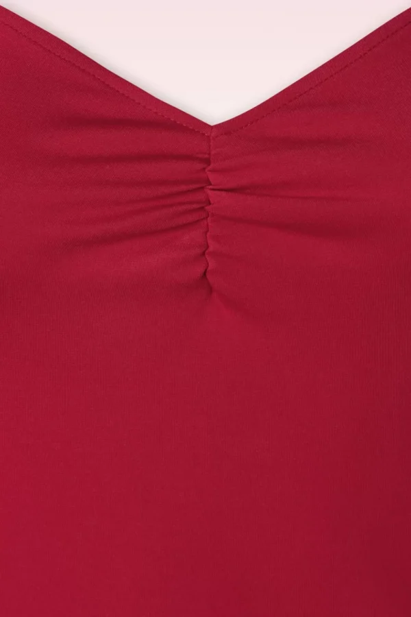 Cindy Cross Back Top In Rood-Vixen Fashion