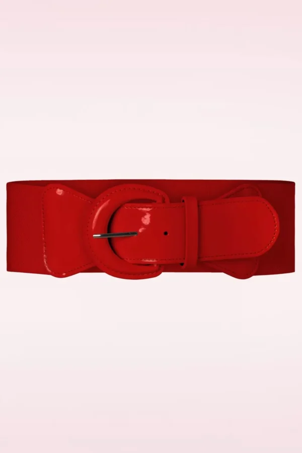 Corinne Elastische Riem In Rood-Banned Retro Flash Sale