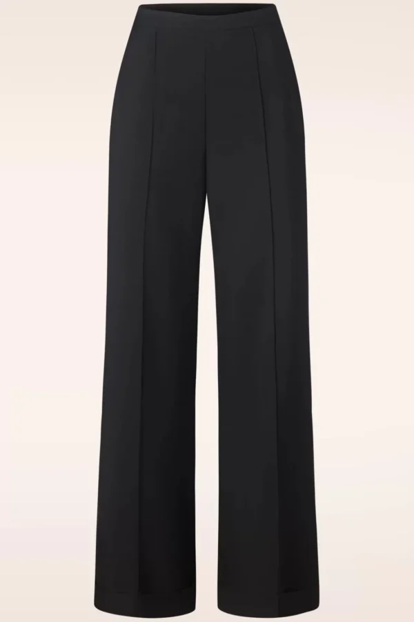 Dakota Pantalon In Zwart-Glamour Bunny Business Babe Outlet