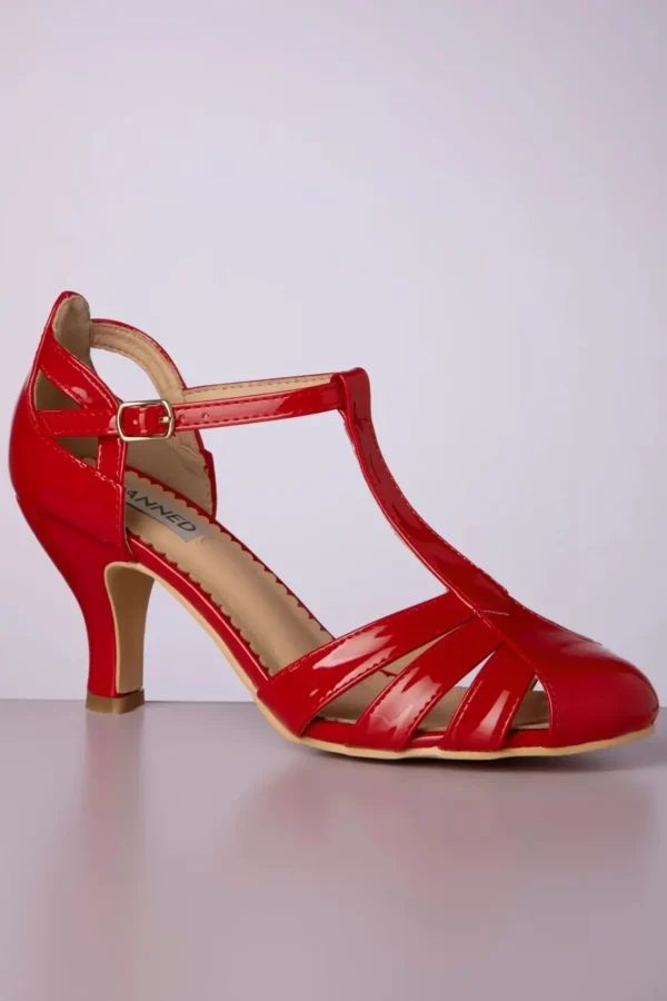 Dance Me To The Stars Pumps In Rood-Banned Retro New