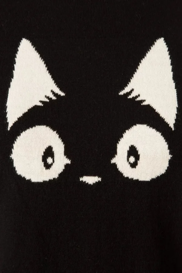 Debbie Cat Gestreepte Trui In Zwart-Mak Sweater Clearance