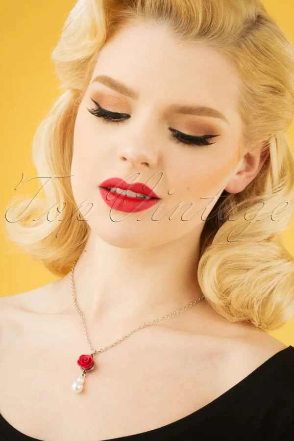 Emma Rose Parelketting In Rood-Sweet Cherry Flash Sale