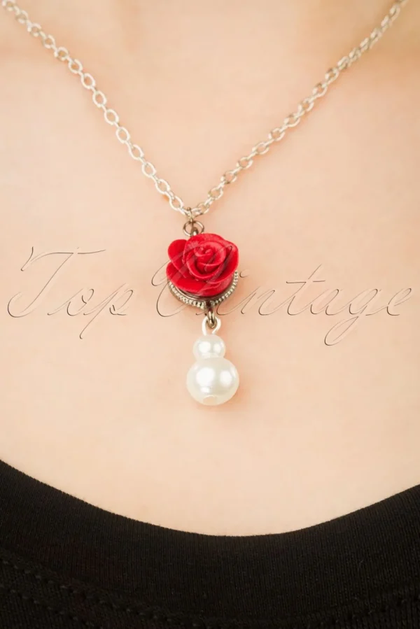 Emma Rose Parelketting In Rood-Sweet Cherry Flash Sale