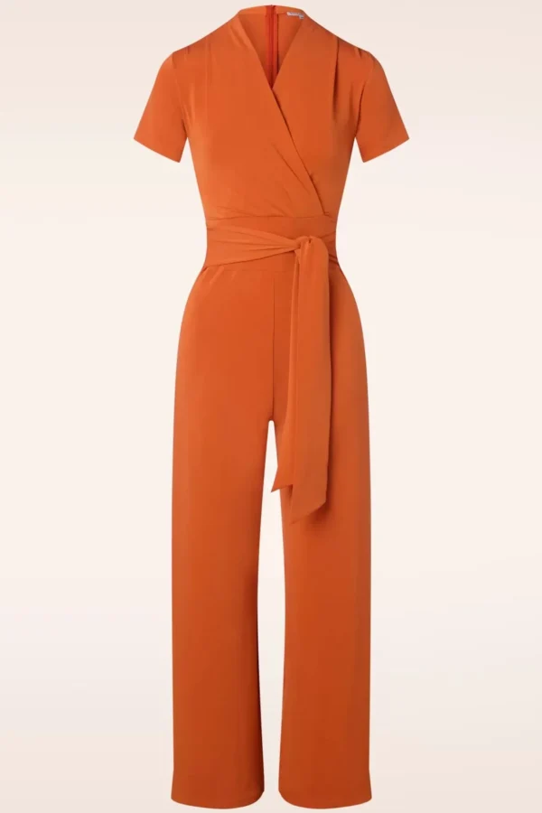 Emmylou Jumpsuit In Oranje-Very Cherry Cheap