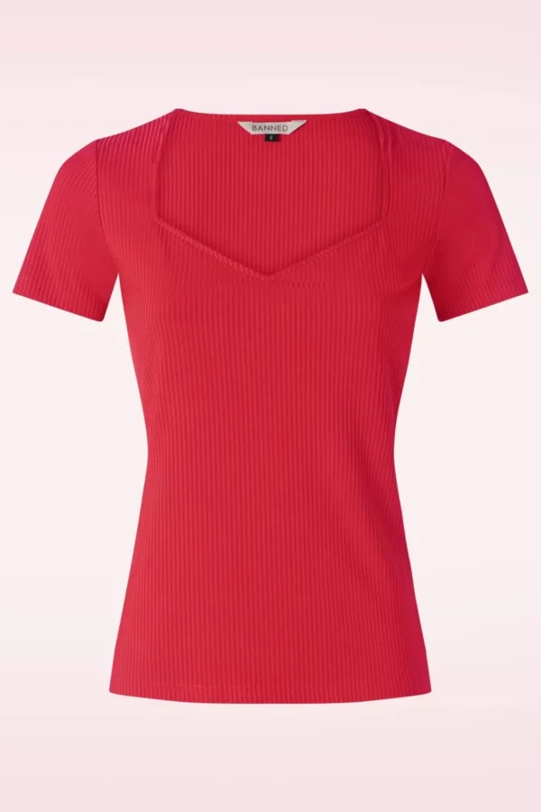 Fara Top In Rood-Banned Retro Discount