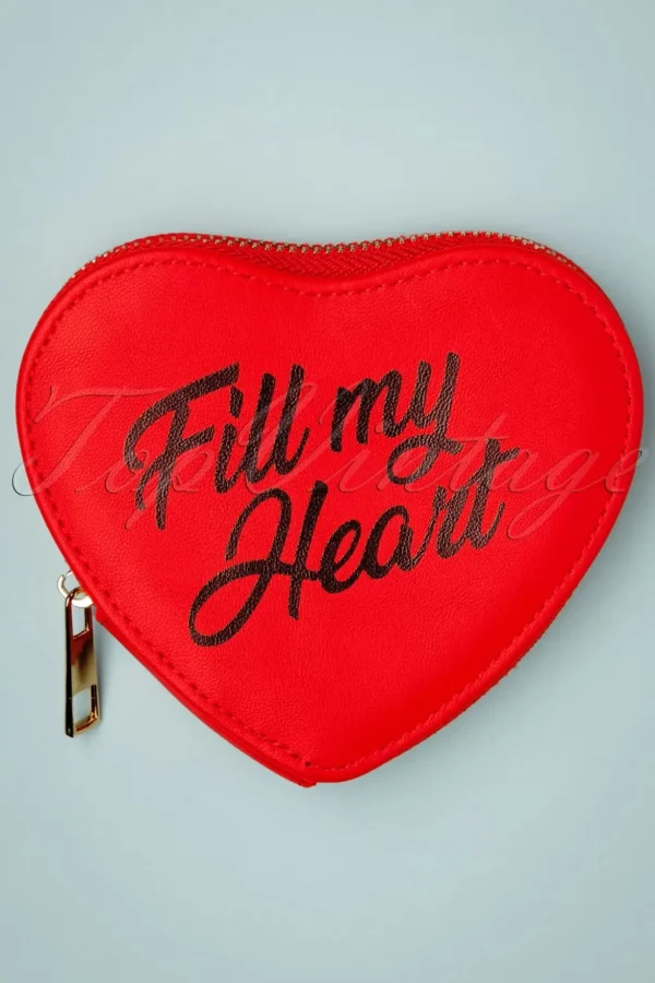 Fill My Heart Portemonnee In Lippenstift Rood-Lulu Hun Online