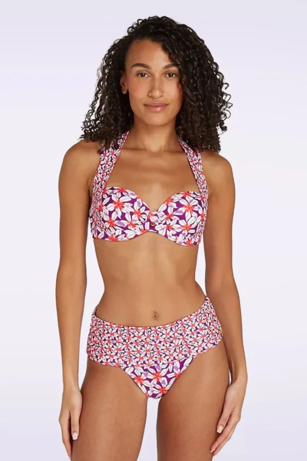 Flipover Summer Flowers Bikinibroekje In Paars-TC Beach Hot