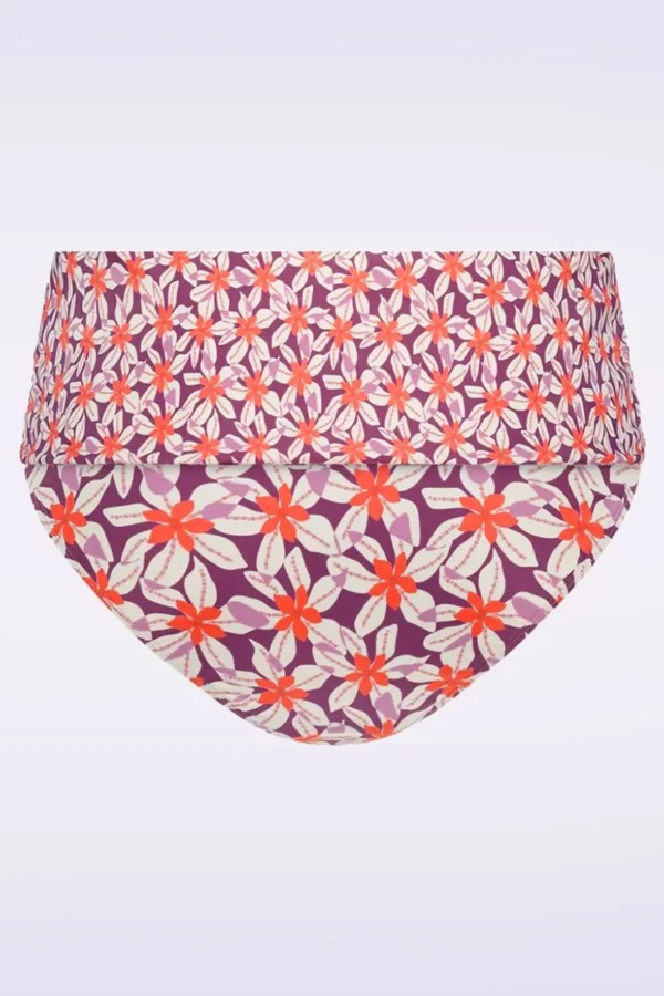 Flipover Summer Flowers Bikinibroekje In Paars-TC Beach Hot