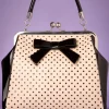 Frances Polka Star Tas In Zwart En Blush-Banned Retro Discount