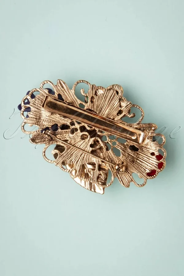 Freda Flower Cluster Haarclip En Broche In Goud En Multi-Lovely Outlet