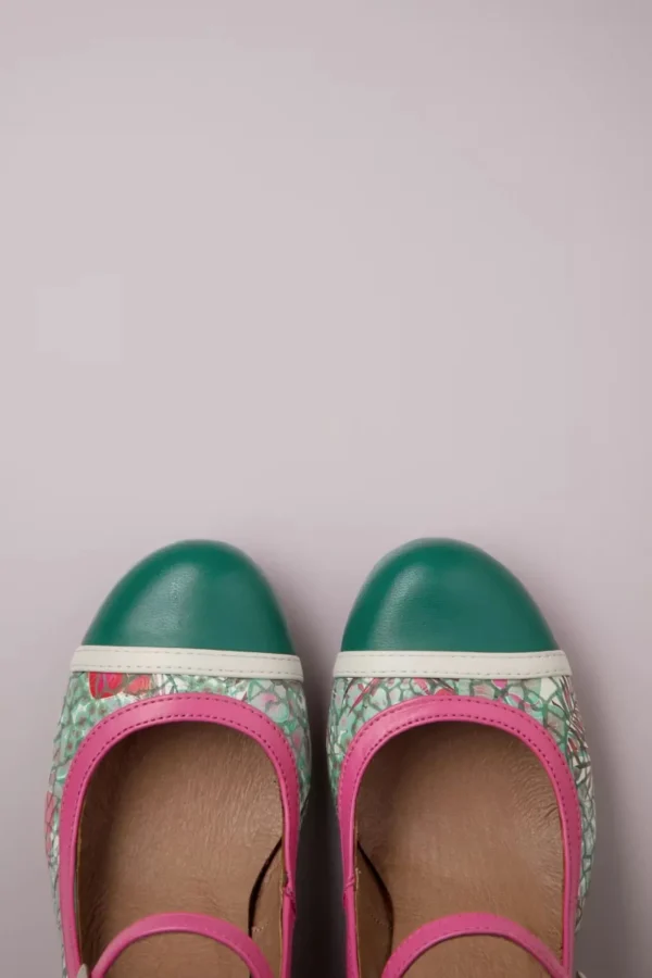 Frida Mary Jane Pumps In Fuchsia En Groen-Nemonic New