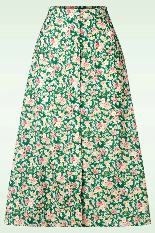 Garden Rok In Groen-Banned Retro Cheap