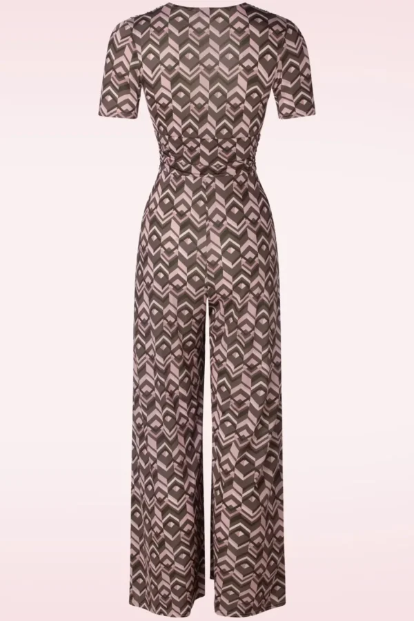 Gina Geo Print Jumpsuit In Bruin-Vintage Chic for Topvintage Cheap