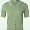 Heart Waves Cardigan In Groen-Banned Retro Discount