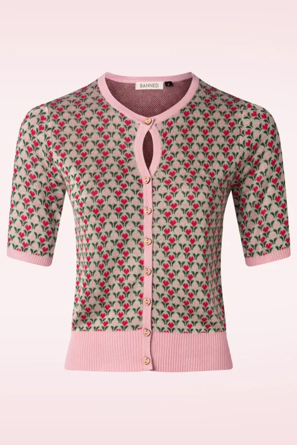 Heart Wonders Cardigan In Saliegroen-Banned Retro Sale