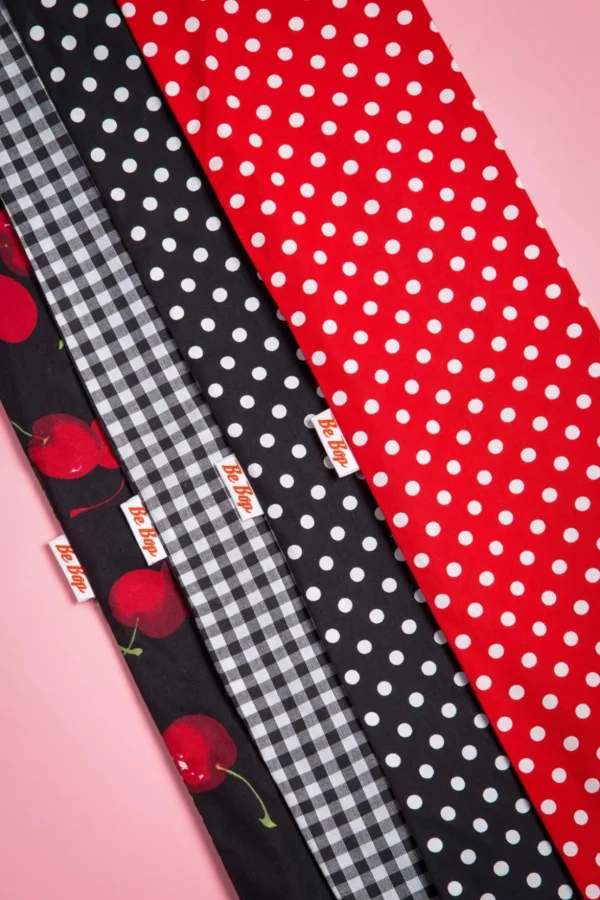 Ik Wil Polkadots In Mijn Haarsjaal In Rood-Be Bop a Hairbands Outlet