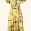 Irene Birds Swing Jurk In Geel-Vintage Chic for Topvintage Hot