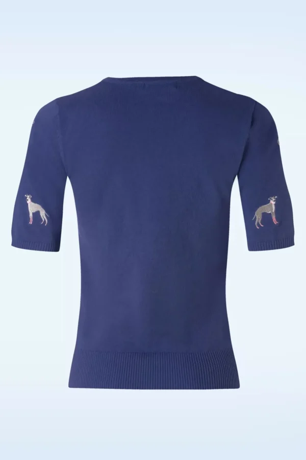 It's A Whippets World Jumper In Blauw-Banned Retro Shop