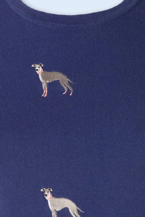 It's A Whippets World Jumper In Blauw-Banned Retro Shop