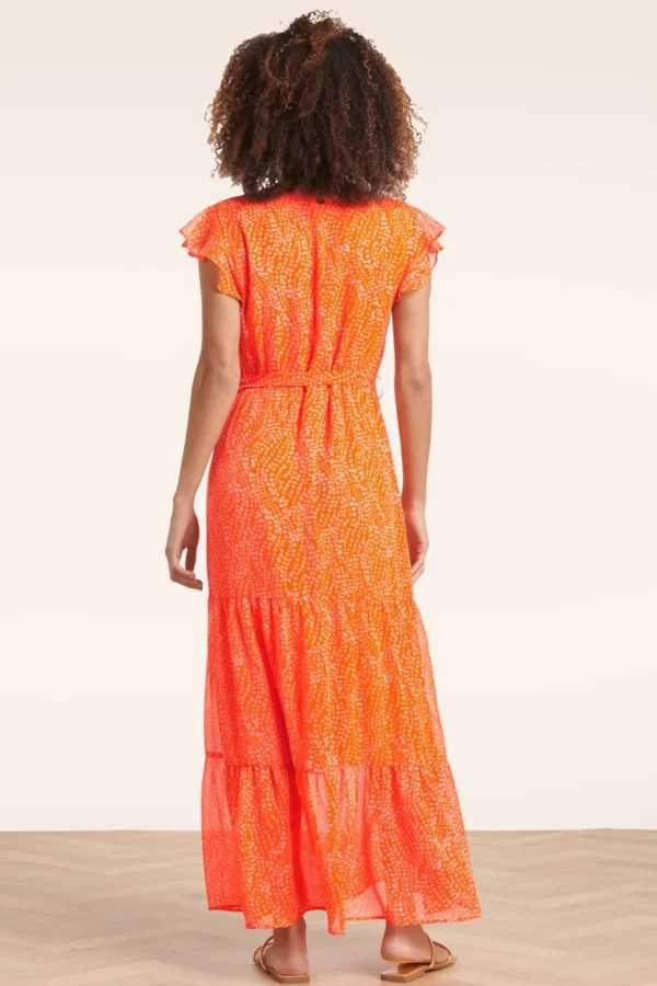 Ivy Maxi Jurk In Oranje-Smashed Lemon Shop