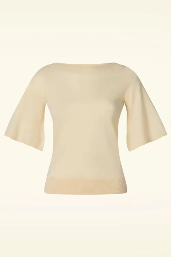 Ivy Top Wijde Mouw Club In Creme-King Louie Store