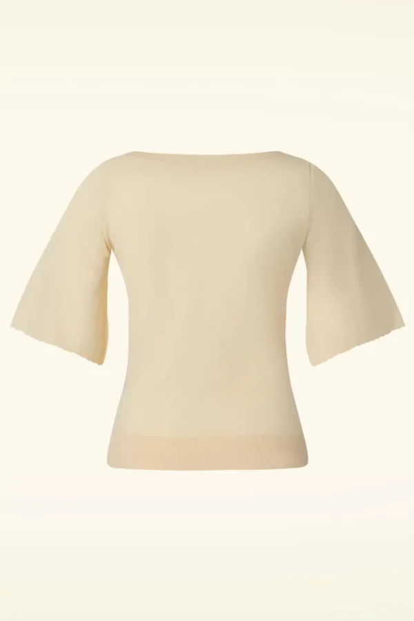 Ivy Top Wijde Mouw Club In Creme-King Louie Store