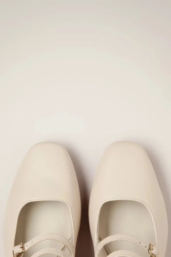 Janey Pumps Van Leder In Creme-Tamaris Sale