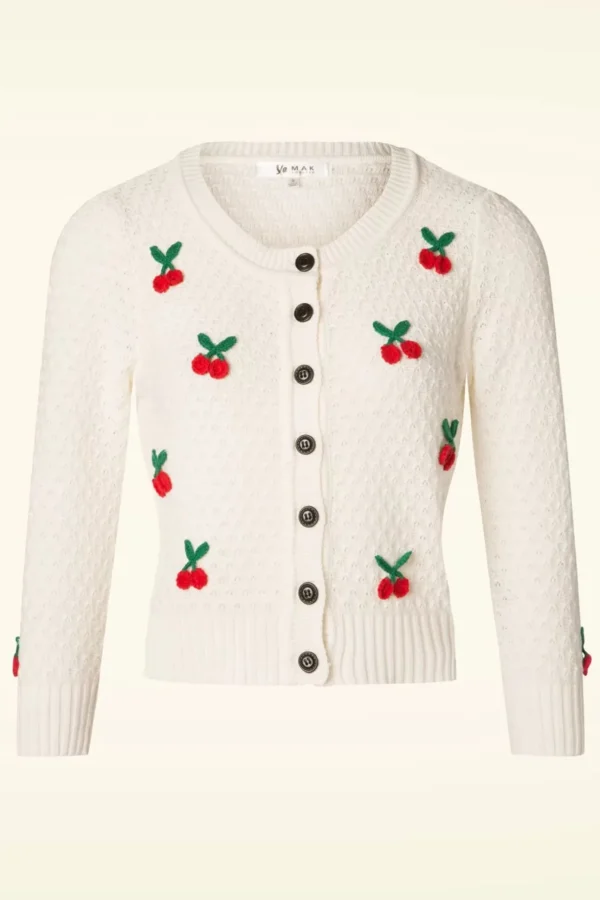 Jennie Cherry Vest In Ivoor-Mak Sweater Clearance