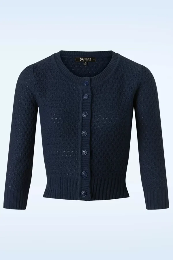 Jennie Vest In Marineblauw-Mak Sweater Flash Sale