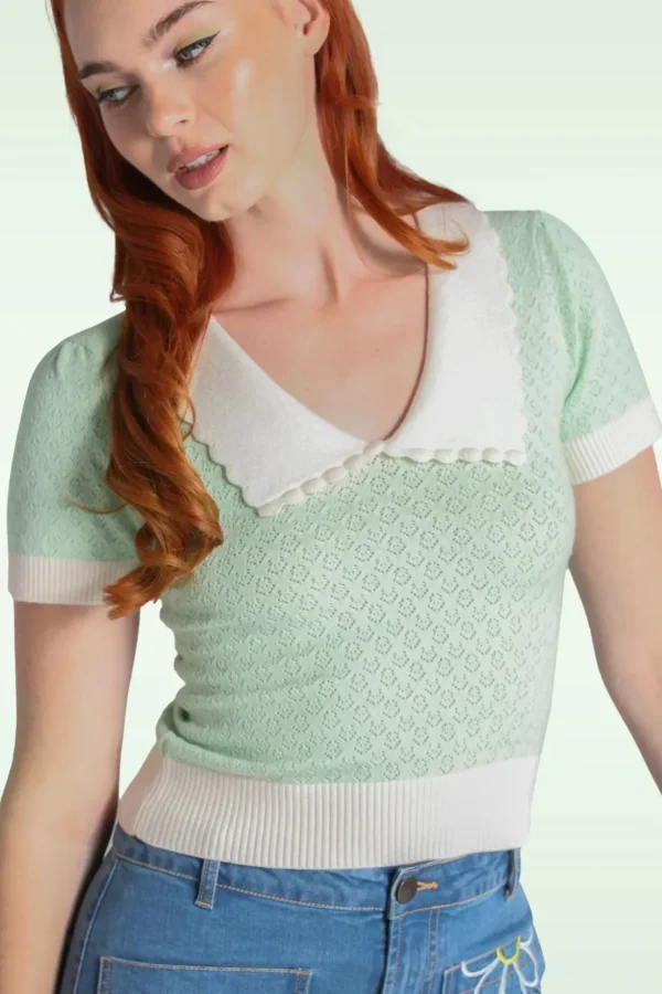 Joanie Top In Mint-Bunny Outlet