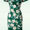 Katie Floral Pencil Jurk In Groen-Vintage Chic for Topvintage Hot