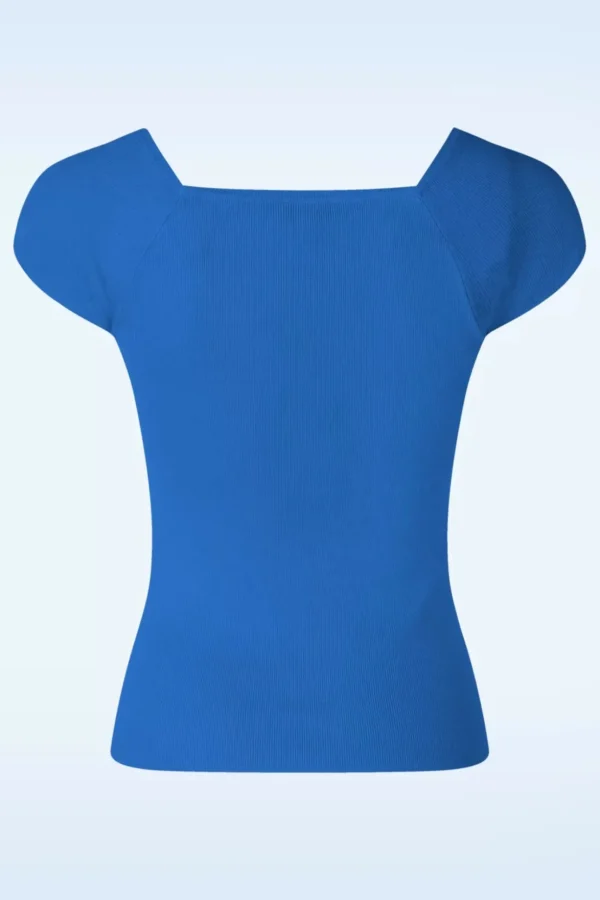 Kaylie Top In Disco Blauw-Zilch Flash Sale