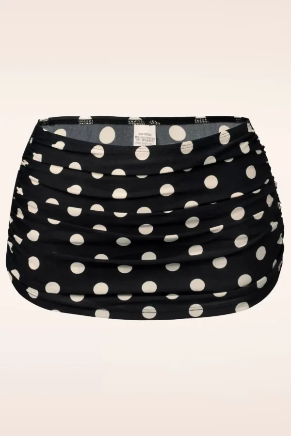 Klassieke Polka-Bikinibroek In Zwart En Wit-Esther Williams Clearance